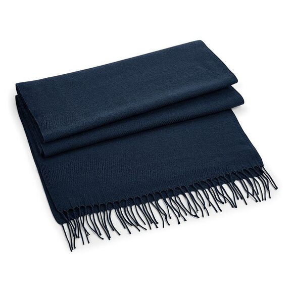 Beechfield Unisex Classic Woven Oversized Scarf / French Navy - Picture 1 of 2